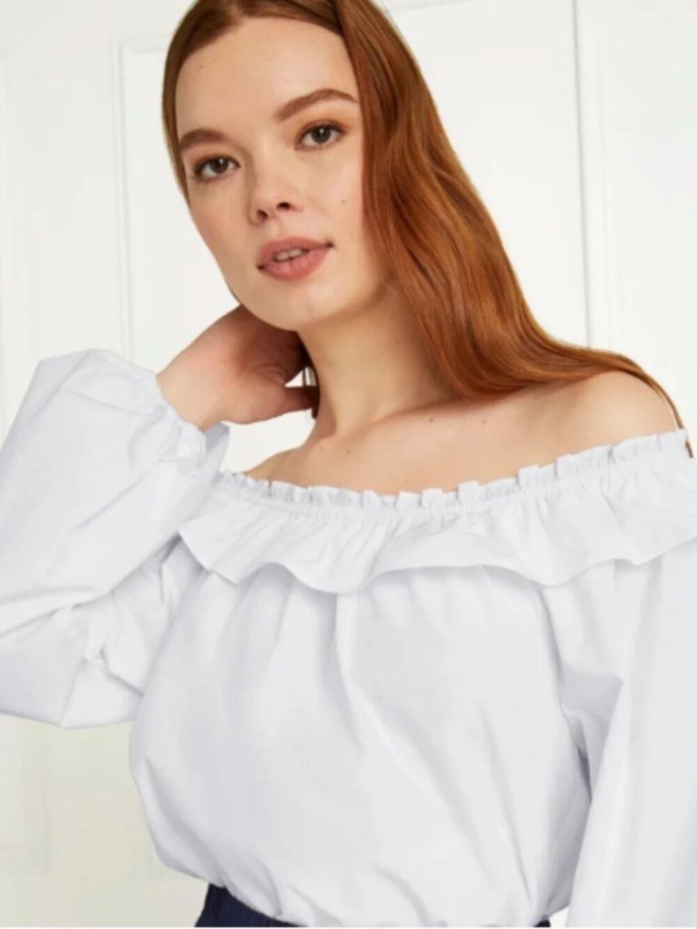 NWT Hill House The Lena Top In White Cotton M